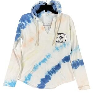 White Lake Sweater‎ Womens S Tie Dye North Carolina Souvenir Travel Hoodie